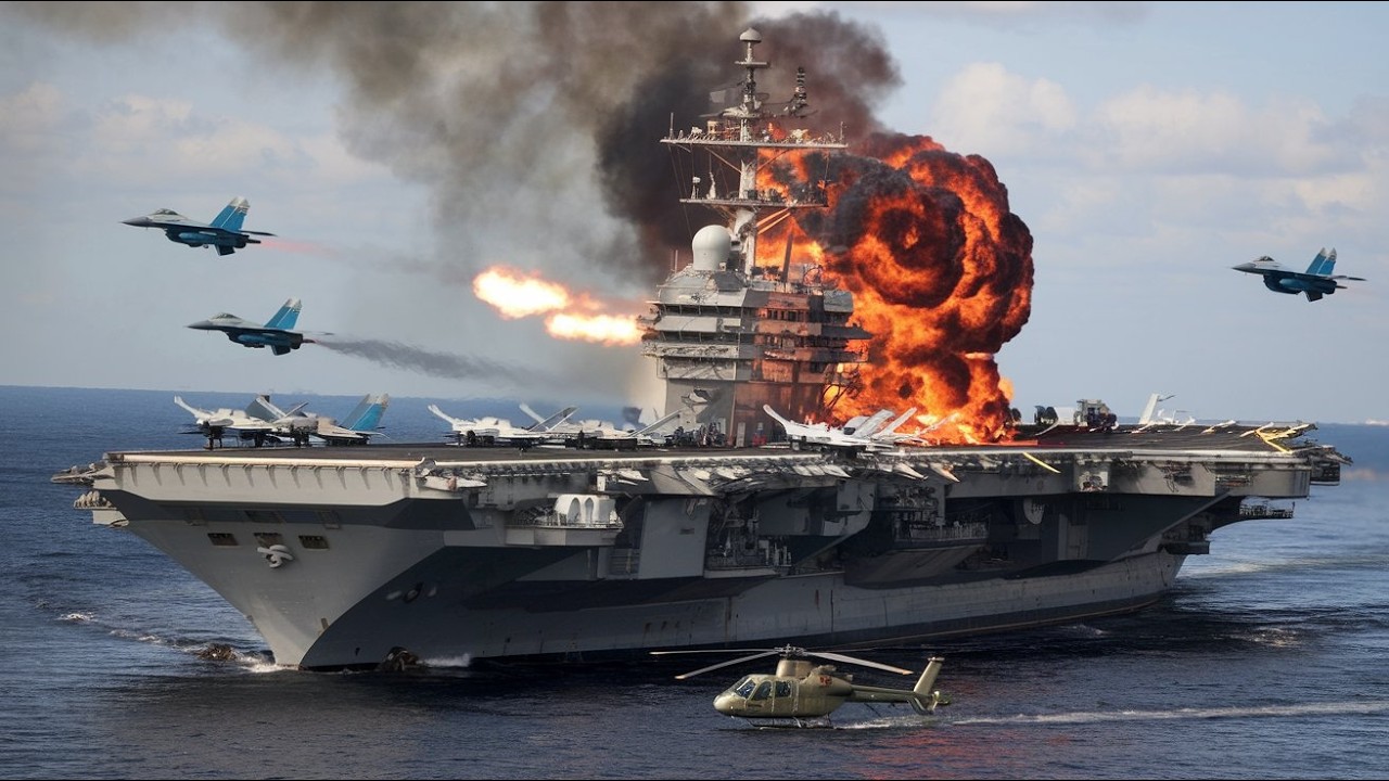 20 минут назад! Самый смертоносный российский самолет уничтожил американский авианосец Arma 3