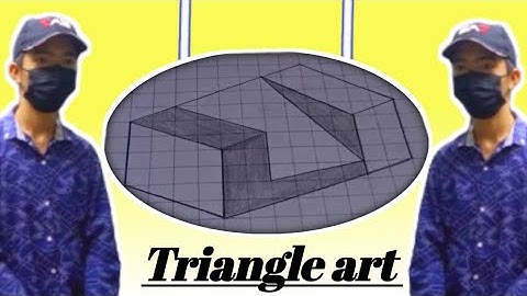 Draw a triangle illusion of art 