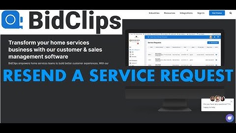 Resend Service Request - Bidclips