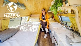 YOUNG WOMAN Converts Truck into Full Time MICRO HOME to Ditch Apartment Living