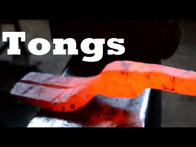 Blacksmithing - Hand Forging a pair of blacksmiths tongs / Flatbit Tongs 