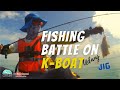 #45 Fishing Battle on Inflatable Boat (K-Boat) | Lawan Mancing Atas IB | STRIKE on IB | Udang vs Jig