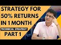 Trading Strategy for 50% returns in 1 Month - TRADING STRATEGY PART 1 | SHARE MARKET STRATEGY |