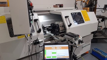AJAX CNC Lathe being tested on a Renishaw XLS80 laser