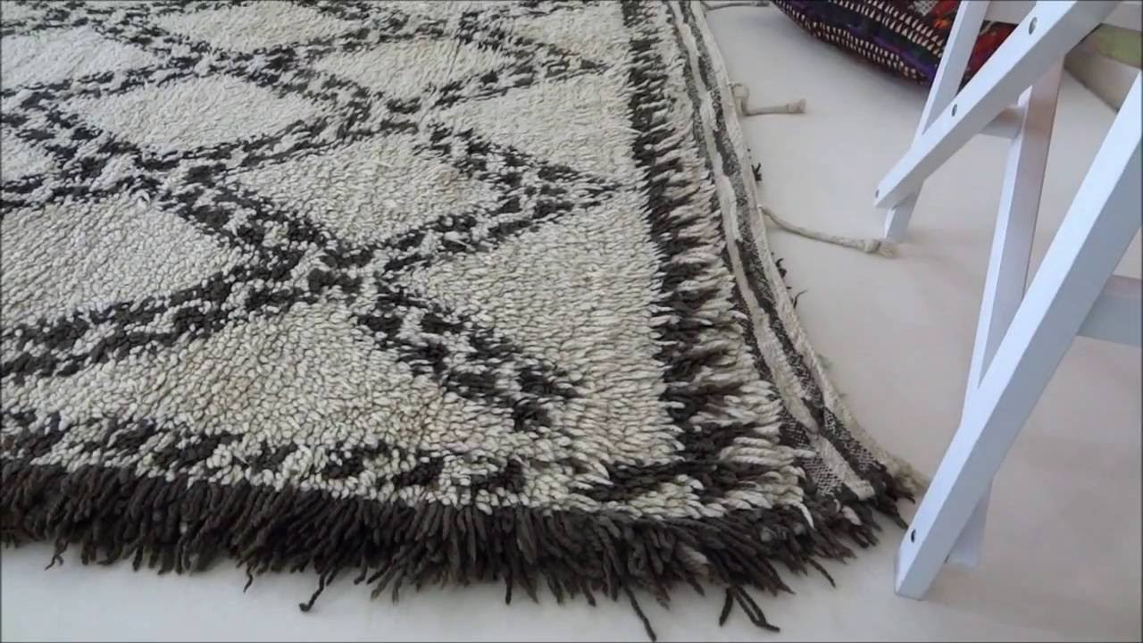 Antique Vintage Beni Ourain Moroccan Rug - BEN010 Authentic Genuine Handmade