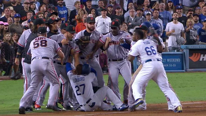 SF@LAD: Puig, Bumgarner argue, benches clear