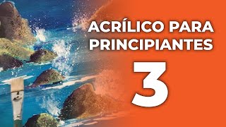 Clase con acrílico para principiantes 3 - MAR Y ROCAS - 👩‍🏫🎨