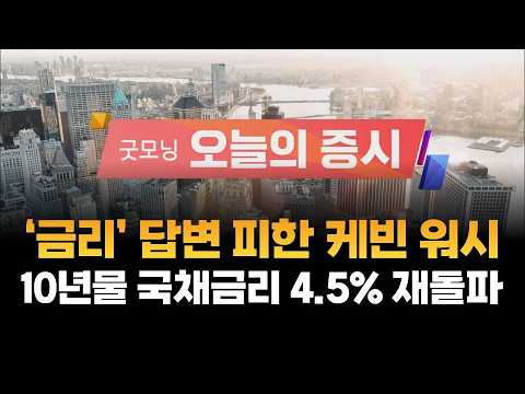 [굿모닝 오늘의 증시] '금리' 답변 피한 케빈 워시.. 10년물 국채금리 4.5% 재돌파 [오전 6시~8시]