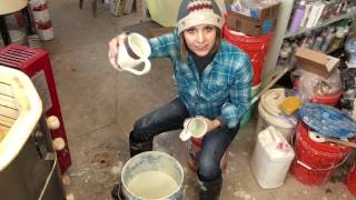 Glazing Mugs! Dipping and pouring!