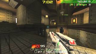 Xonotic talked-through duel. kojn vs Dodger on Aerowalk