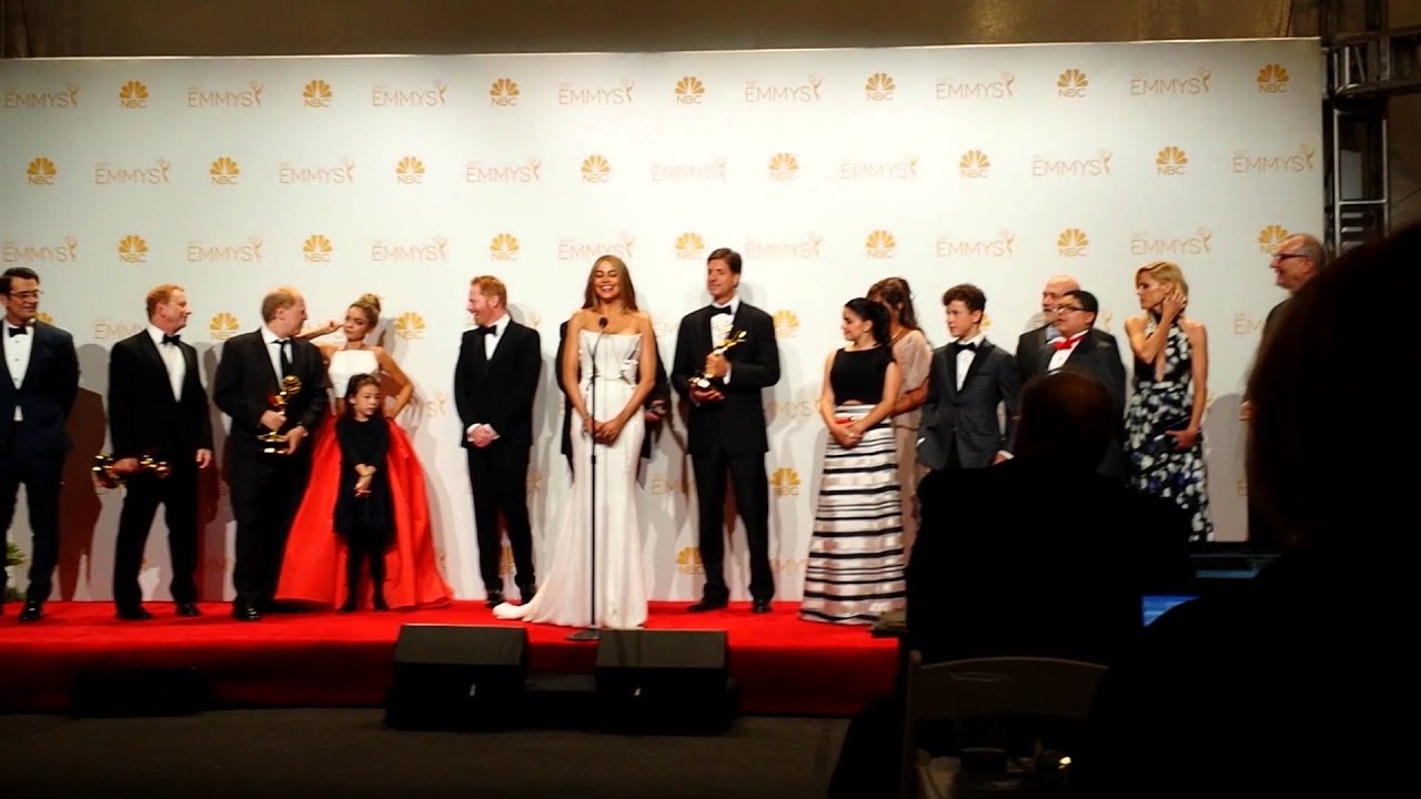 Gold Derby Emmy Awards 2014: Modern Family in press room.