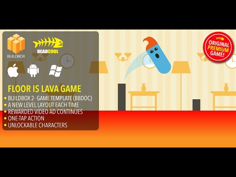 The Floor is Lava - Buildbox (BBDoc) Game Template For Reskinning!