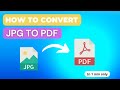 Convert jpg to pdf without any app or software in 2023  easy tutorial  pdf imagetopdf jpgtopdf