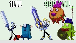 Idle Stickman Heroes, but with MAX LEVEL Stickman screenshot 5