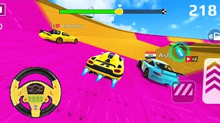 Impossible Crazy Cars Mega Ramp Car Stunts Racing Drive Simulator Games Android Gameplay P129 screenshot 2