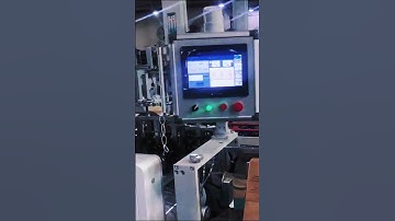 Paper bag handle pasting machine | 2 robot-arms Paper Bag Production Machine