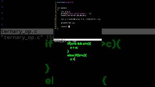 [c basic] Ternary operator in c