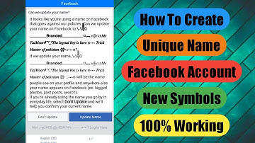 How To Create Unique Name Facebook Account | Tymor Tricks
