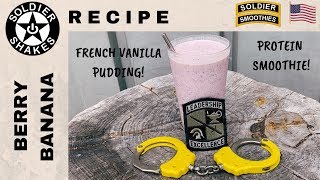 Berry Banana French Vanilla Pudding Protein Smoothie (Huel Meal Replacement)