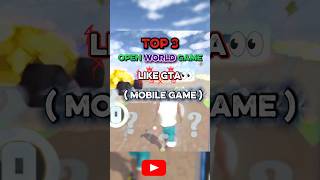 Top 3 GTA Type Open World Games For Android 🔥🚗 | Must Try 🔥#games #gta #shorts #shortsfeed