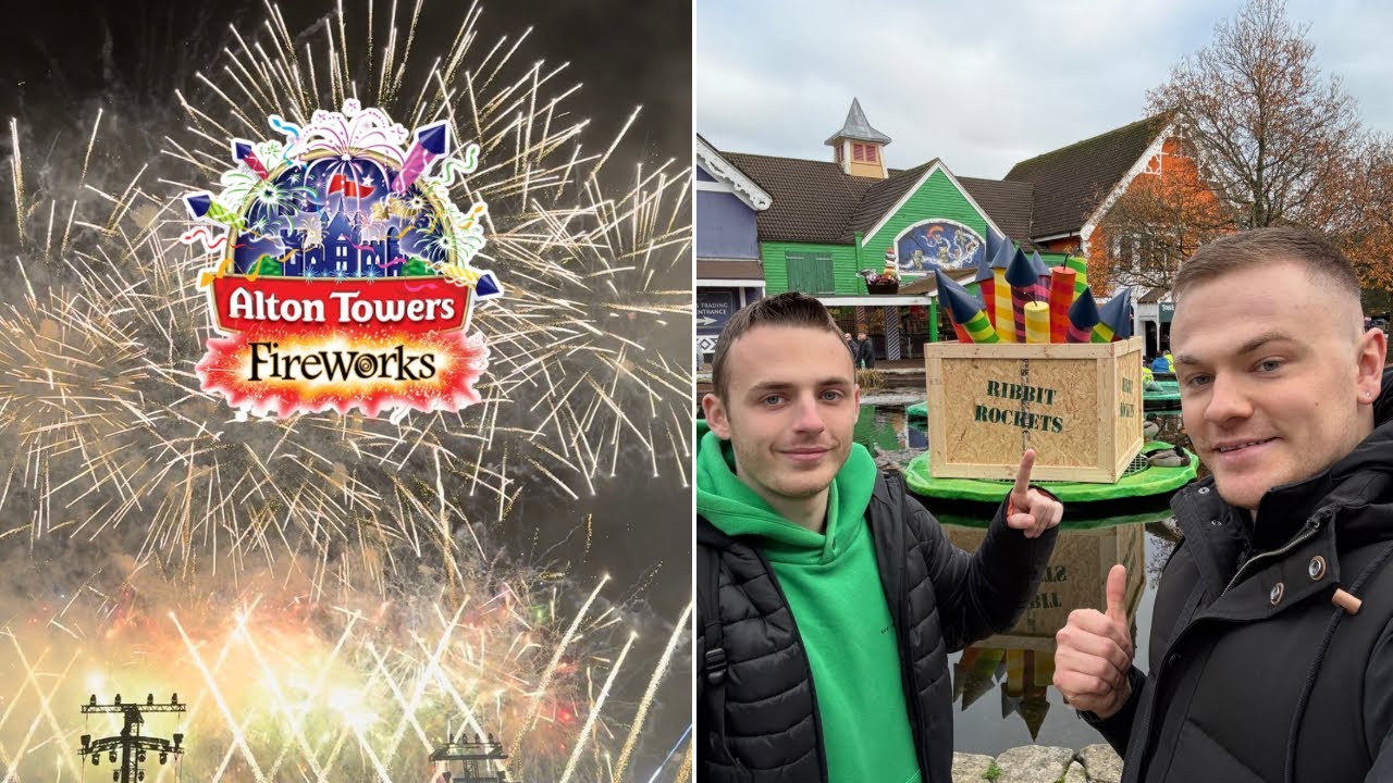 Видеоблог о фейерверке в парке Alton Towers, ноябрь 2025 года — ПОТРЯСАЮЩЕЕ шоу с использованием ...