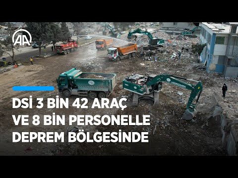 DSİ 3 bin 42 araç ve 8 bin personelle deprem bölgesinde