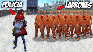 POLICIAS VS LADRONES EN LA NIEVE! 😂 *escondite gracioso* MOMENTOS GRACIOSOS FREE FIRE