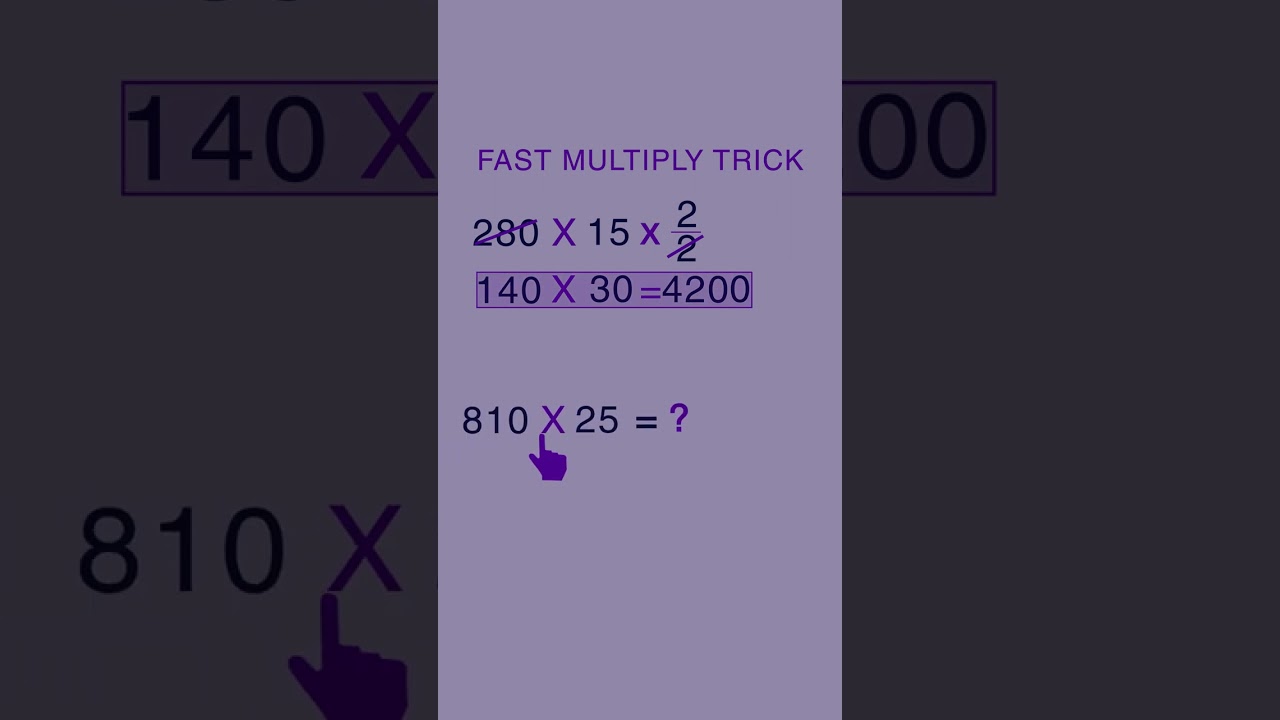 Fast multiply Trick #maths #shortsvideo #multiplicationtricks