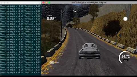 End to End Learning for Self-Driving Cars in a simulator(Track 2)
