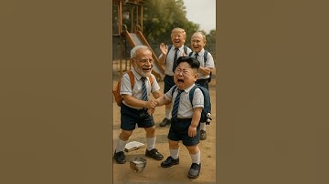 Modi vs Kim Fight in School Playground ! 🤯 Trump & Putin Cheer | #modi #funny #shorts #viral #ai