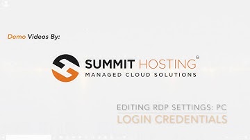 Editing RDP Settings on PC: Login Credentials