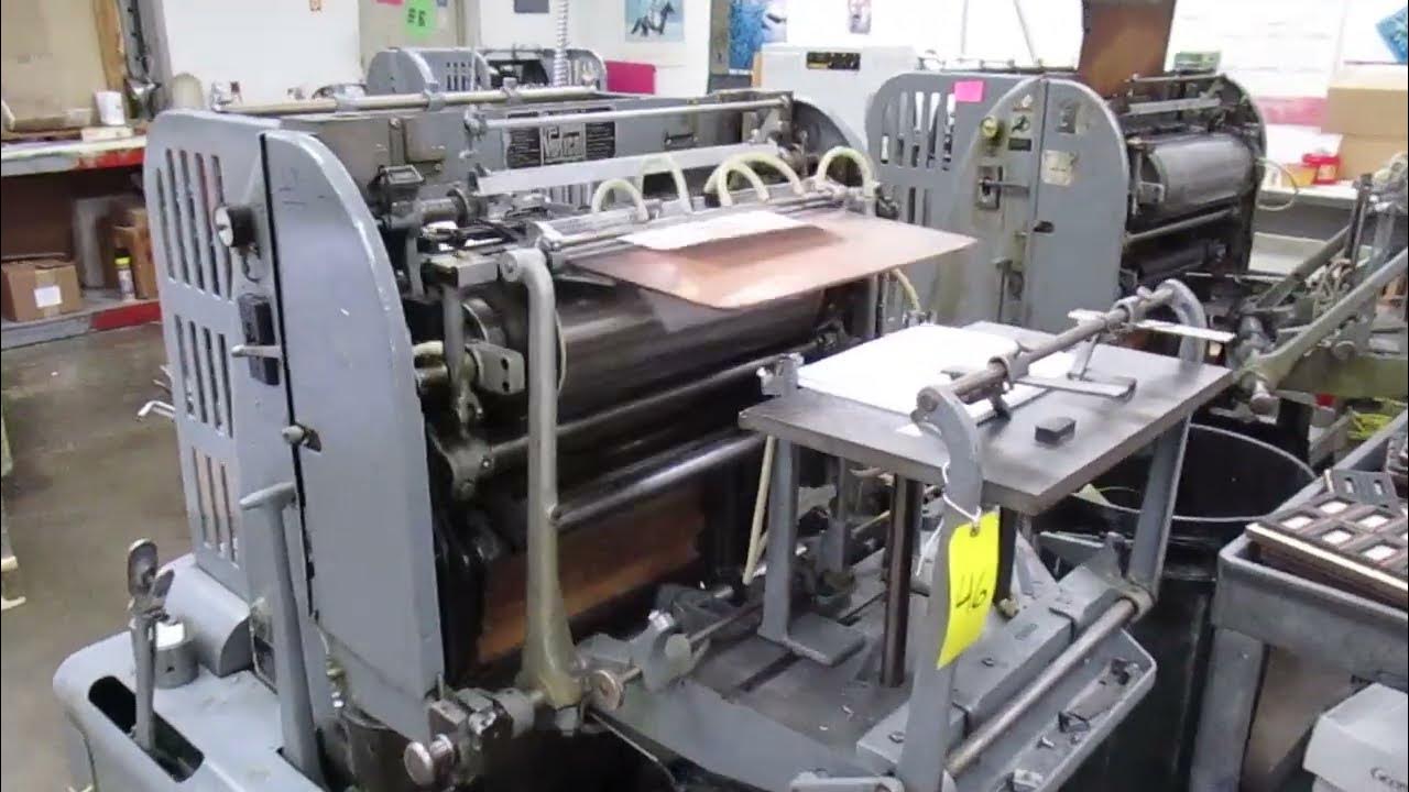 Premier Printing lot 46 MIEHLE LETTER PRESS MDL N42C YouTube