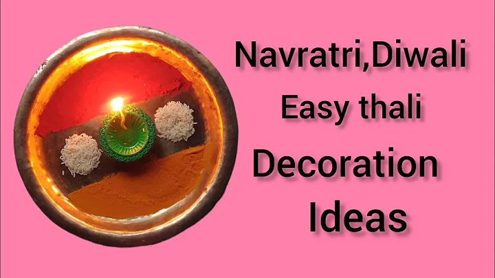 Navratri,Diwali ,Beautiful thali decoration ideas #thalidecoration  #video #viral #art