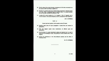 S3 Optics, Magnetism & Electricity Previous Year Question Paper With Answer Key || Kerala University