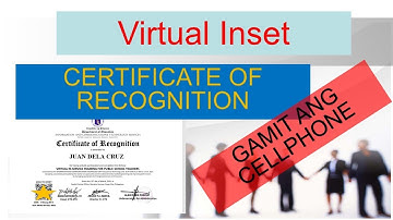 Inset Certificate of Recognition