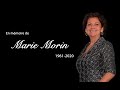 Hommage  marie morin 19612020