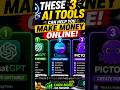👉 3 AI Tools That Make Money (No Skills Needed) 💰