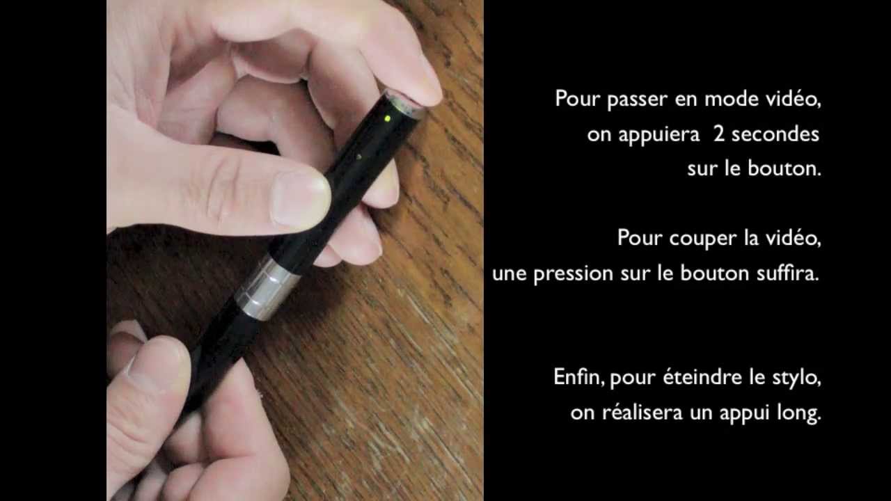 Stylo camera espion - Fonctionnement - YouTube