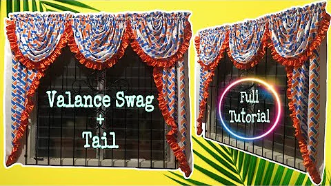 Simple Valance Swag + tAil Curtain | Full Tutorial for Beginners