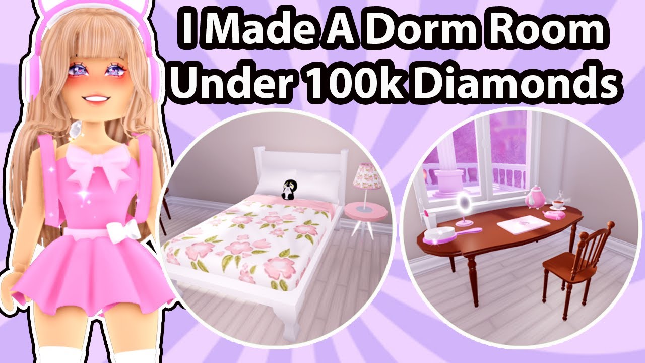 I Made A Dorm Room Under 100k Diamonds Royale High Campus 3 Cheap