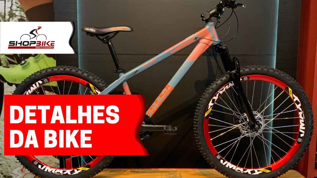 Bicicleta Vikingx Tuff 35 Shimano 21v Aro 26 Azul Petroleo Laranja