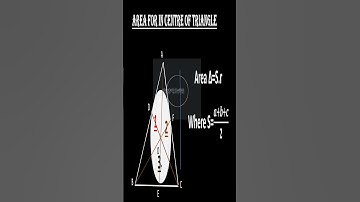 Area in terms of incentre of triangle #maths #triangle #mathematics #incentre