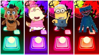 Freddy Fazbear vs Wolfoo vs Minions vs Poppy playtime chapter3🎶Who Will Win👑