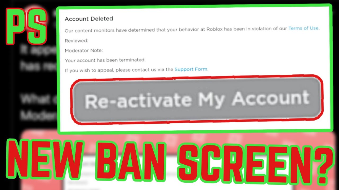 Ban What Happens When You Get Banned New Roblox Ban Screen Youtube - 30 year roblox banned screen