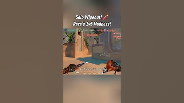 Solo Wipeout! 🧨 Raze’s 1v5 Madness!#valorantcommunity #valoranthighlights #valorantclips