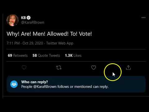 Blue Check BW Wants To Know Why (Black) Men Are Allowed To Vote