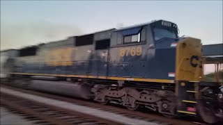 [CSX]8769 Ex-CR EMD SD60M Trails On Q401-29]869 ES44AH-667 AC60CW & Nice K5la Horn & OLD TIMER C