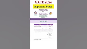GATE 2026 IMPORTANT DATES 🗓️ #shorts #gate2026 #gate #gatexl #gatebt #trending #csirnet #exam #dbt