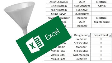 MS Excel Filter | Advanced Filtering in Excel  and  Data Sorting Bangla