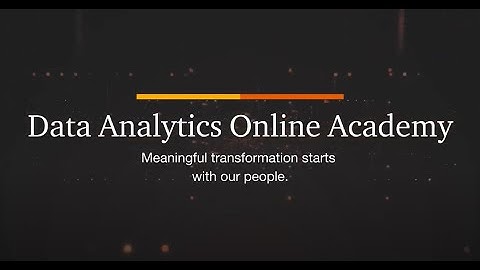PwC Data Analytics Online Academy